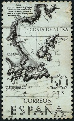 Espanha - 1967 - Forjadores da America Costa de Nutka - 50Cts