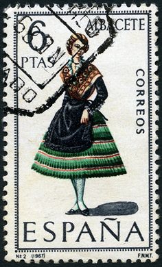 Espanha - 1967 - Trajes Regionais Albacete - 6Ptas