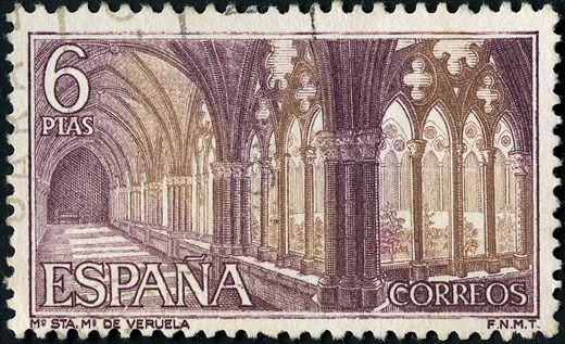 Espanha - 1967 - Monasterios Santa Maria de Veruela - 6Ptas