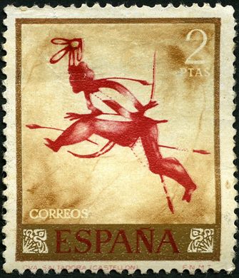 Espanha - 1967 - Pinturas Rupestres Cueva Saltadora Castellon - 2Pta