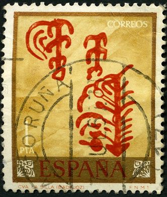Espanha - 1967 - Homenagem ao Pintor Desconhecido Cova La Silla Badajoz - 1Ptas