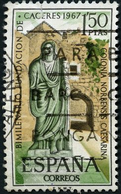 Espanha - 1967 - Bimilenario Fundacao Caceres Colonia Norbensis Caesarina - 1Ptas50