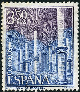 Espanha - 1968 - Turismo Lonja de Zaragoza - 3.50Ptas