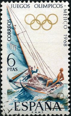 Espanha - 1968 - Jogos Olimpicos Mexico Vela - 6Ptas