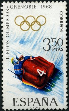 Espanha - 1968 - Jogos Olimpicos Grenoble Bobsleigh - 3.50Ptas