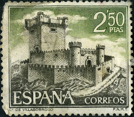 Espanha - 1968 - Castelos Villasobroso - 2.50Ptas