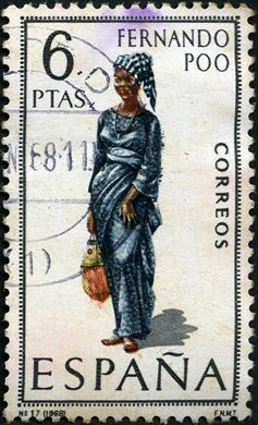 Espanha - 1968 - Trajes Provinciais Fernando Poo - 6Ptas