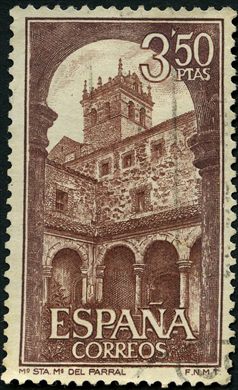 Espanha - 1968 - Monasterios Sta Maria del Parral Claustro - 3.50Ptas