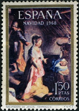 Espanha - 1968 - Natal - Nacimiento de Jesus Barocci - 1.50Ptas