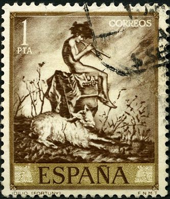 Espanha - 1968 - Pintor Fortuny Idilio - 1Ptas