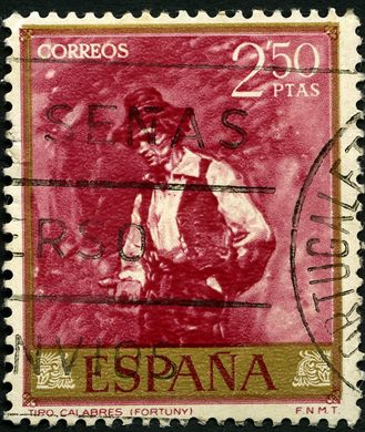 Espanha - 1968 - Pintor Fortuny Tipo Calabres - 2Ptas50