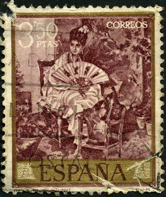 Espanha - 1968 - Pintores Fortuny - Retrato - 3.50Ptas