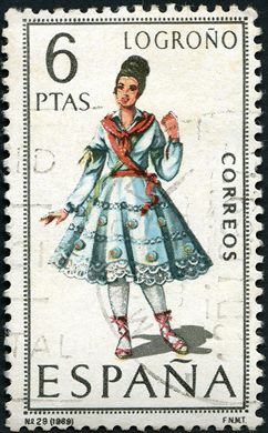 Espanha - 1969 - Trajes Tipicos - Logrono - 6Ptas