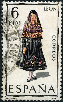 Espanha - 1969 - Trajes Tipicos - Leon - 6Ptas
