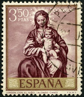 Espanha - 1969 - Pintores Alonso Cano - Virgen con el Nino - 3.50Ptas