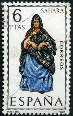 Espanha - 1970 - Trajes Provinciais Sahara - 6Ptas