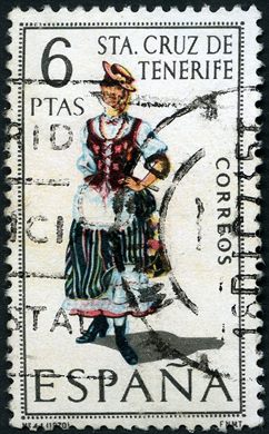 Espanha - 1970 - Trajes Tipicos Sta Cruz de Tenerife - 6Ptas