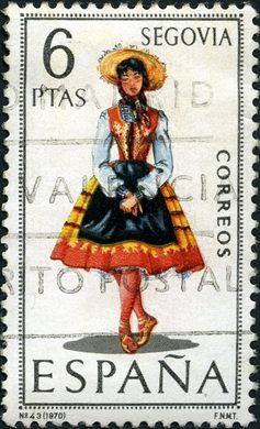 Espanha - 1970 - Trajes Tipicos Segovia - 6Ptas