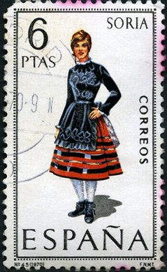 Espanha - 1970 - Trajes Tipicos Soria - 6Ptas