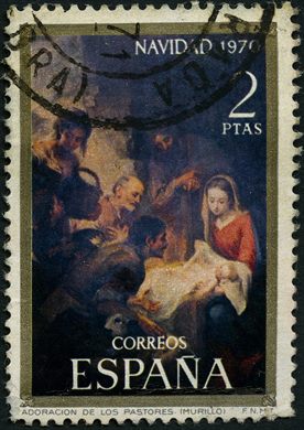 Espanha - 1970 - Natal Adoracion de los Pastores Murillo - 2Ptas
