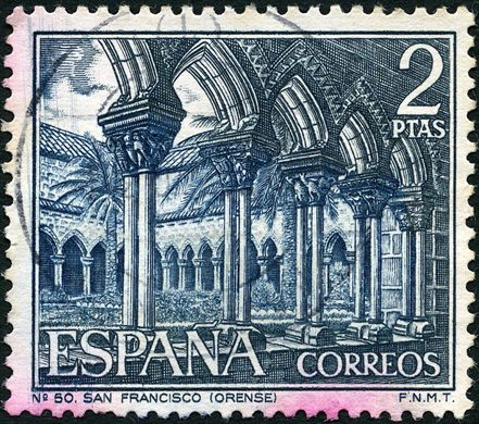 Espanha - 1970 - Claustro de Sao Francisco Orense - 2Ptas