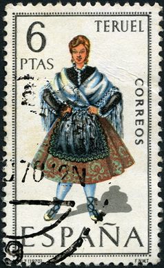 Espanha - 1970 - Trajes Tipicos - Teruel - 6Ptas