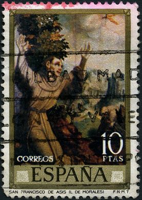 Espanha - 1970 - Pintura Luis de Morales San Francisco de Asis - 10Pta
