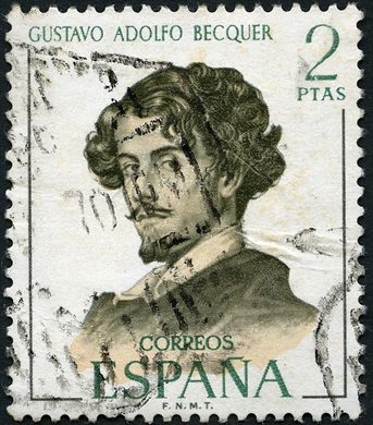 Espanha - 1970 - Literatos - Gustavo Adolfo Becquer - 2Ptas