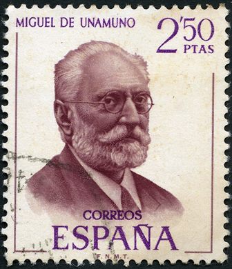 Espanha - 1970 - Literatos - Miguel de Unamuno - 2.50Ptas
