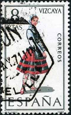 Espanha - 1971 - Trajes Tipicos - Vizcaya - 8Ptas