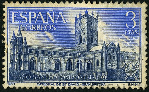 Espanha - 1971 - Ano Santo Compostelano - Catedral St David - 3Ptas