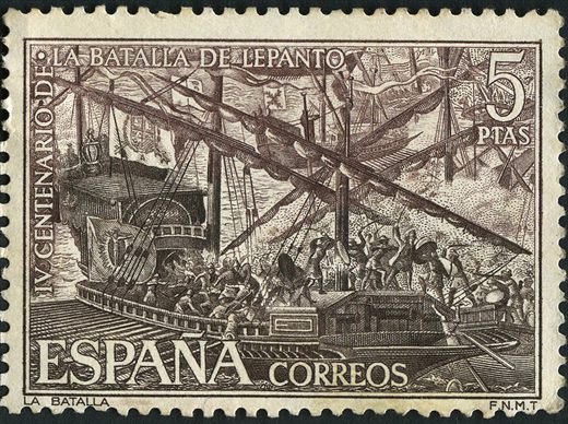 Espanha - 1971 - IV Centenario da Batalha de Lepanto - 5Ptas