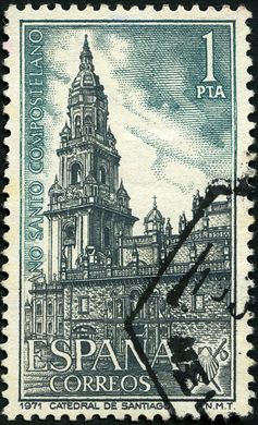 Espanha - 1971 - Ano Santo Compostelano Catedral Santiago - 1Pta