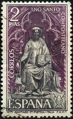 Espanha - 1971 - Ano Santo Compostelano Santiago Pistoia Italia - 2Pta