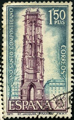 Espanha - 1971 - Ano Santo Compostelano St Jacques Franca - 1.50Pta