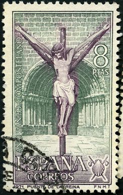 Espanha - 1971 - Ano Santo Compostelano Puente de la Reina - 8Pta