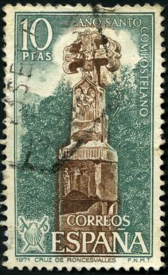 Espanha - 1971 - Ano Santo Compostelano Cruz de Roncesvalles - 10Pta