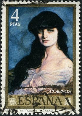 Espanha - 1971 - Pintor Zuloaga Condesa de Noailles - 4Ptas