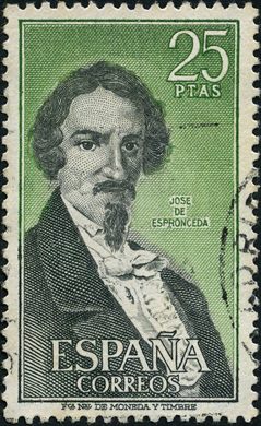 Espanha - 1972 - Personagens Espanhois Jose de Espronceda - 25Ptas