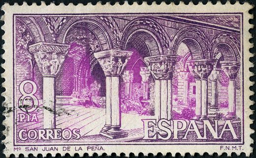 Espanha - 1973 - Turismo Mosteiro San Juan de la Pena - 8Ptas