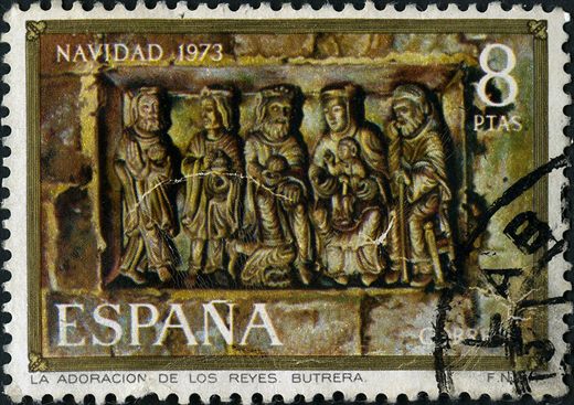 Espanha - 1973 - Natal La Adoracion de los Reyes Butrera - 8Ptas