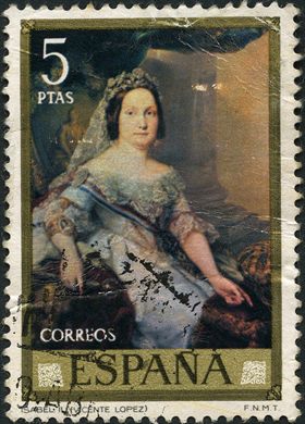 Espanha - 1973 - Pintura Vicente Lopez Isabel II - 5Pta