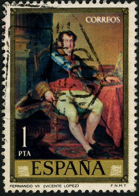 Espanha - 1973 - Pintores Vicente Lopez - Fernando VII - 1Pta