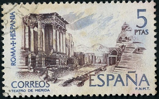 Espanha - 1974 - Roma Hispania Teatro Merida - 5Ptas