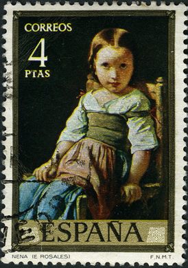 Espanha - 1974 - Pintor Rosales Nena - 4Ptas