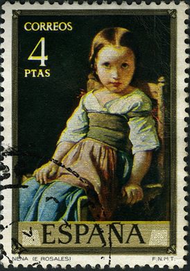 Espanha - 1974 - Pintor Rosales Nena - 4Ptas