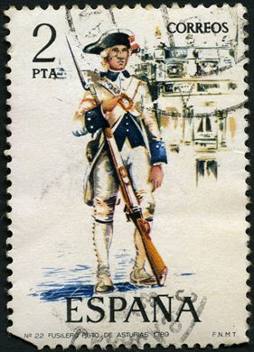 Espanha - 1975 - Uniformes Militares Fusileiro Asturias - 2Ptas
