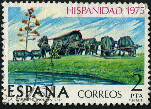 Espanha - 1975 - Hispanidade La Carreta Montevideo - 2Ptas