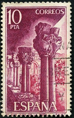 Espanha - 1975 - Monasterios San Juan de la Pena Capiteles - 10Ptas