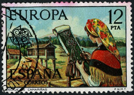 Espanha - 1976 - Europa CEPT Encaje de Camarinas - 12Ptas